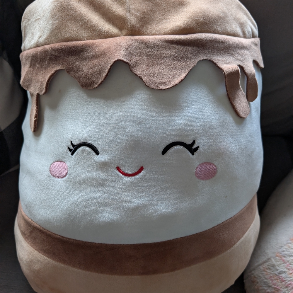 Squishmallow Carmelita The S'more Plush Pillow
